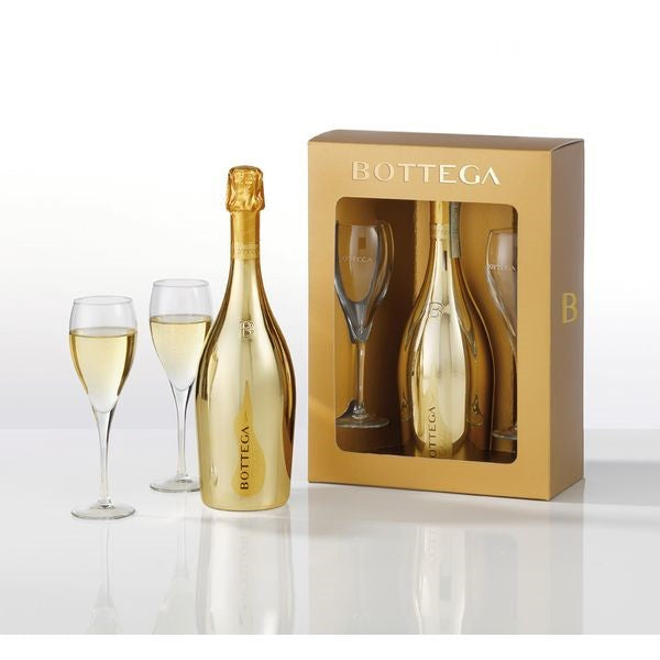 Bottega Gold Gift Pack with two glasses 