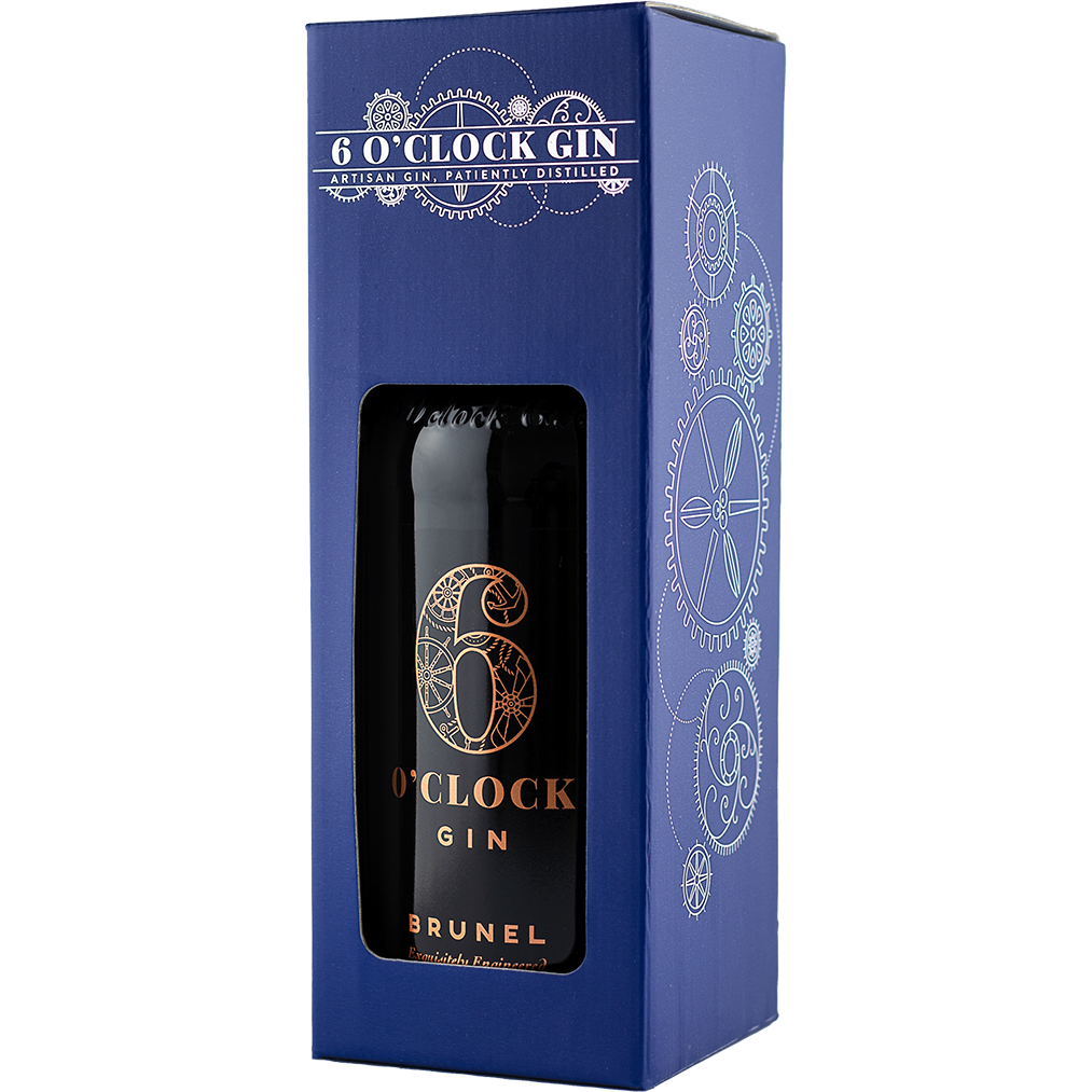 6 O'clock Brunel Gin in gift box, 70cl