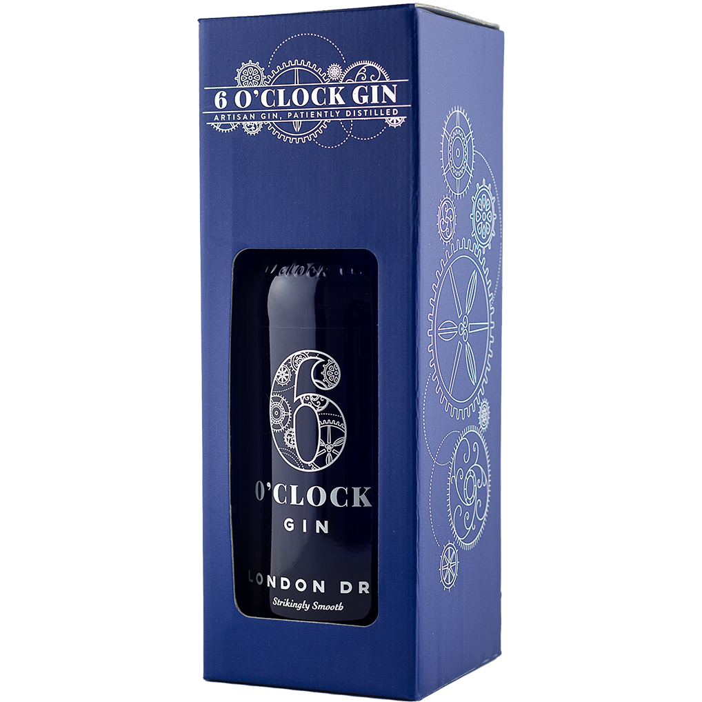 6 O'clock London Dry Gin in gift box, 70cl