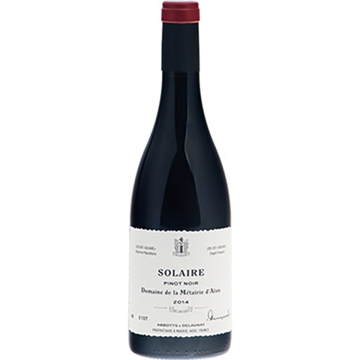 Abbotts & Delaunay Solaire Pinot Noir, Organic, 75cl