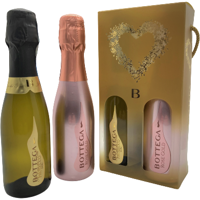 Bottega Rose Gold & Bottega Poeti Prosecco Duo Gift Box