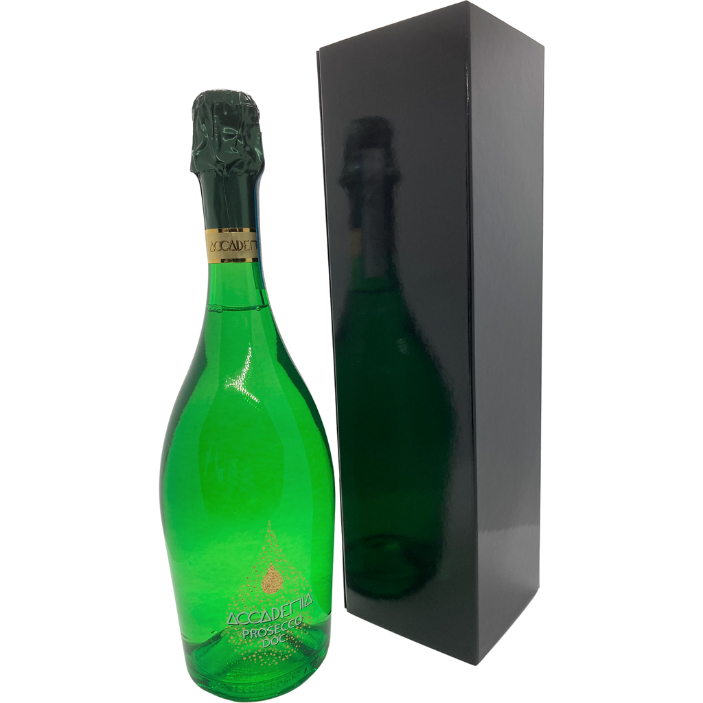 Accademia Green Prosecco 75cl in Black Gift Box