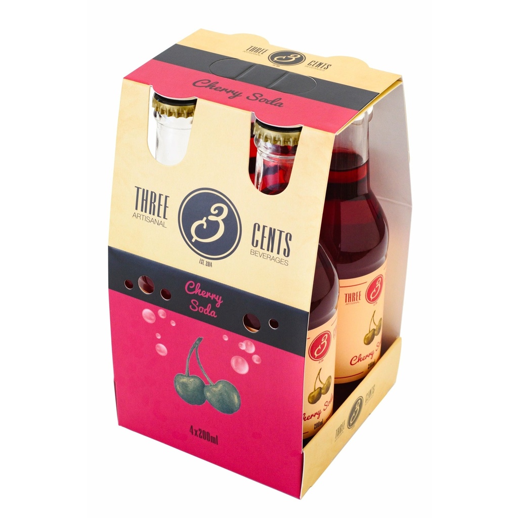 Three Cents Cherry Soda 4 x 20cl pack