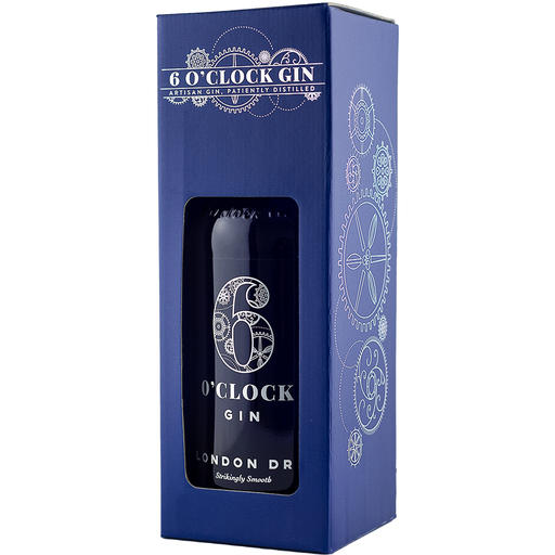 [6GINLONDONDRY70CL] 6 O'clock London Dry Gin in gift box, 70cl